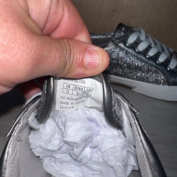 Michael Kors Silver Glitter Casual Sneakers Toddler 13 - Picture 8 of 10